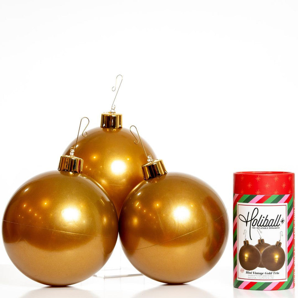 Mini Holiball® Vintage Gold Trio