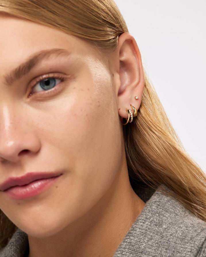 ANA LUISA BOUBLE HOOP EARRINGS-TODA