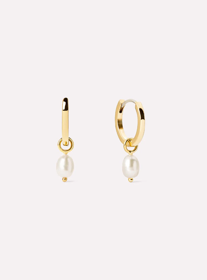 ANA LUISA PEARL HUGGIE HOOPS-FRIDA