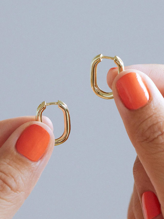 ANA LUISA GOLD HOOP EARRINGS- ROX SMALL