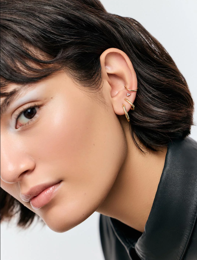 ANA LUISA GOLD HOOP EARRINGS- ROX SMALL