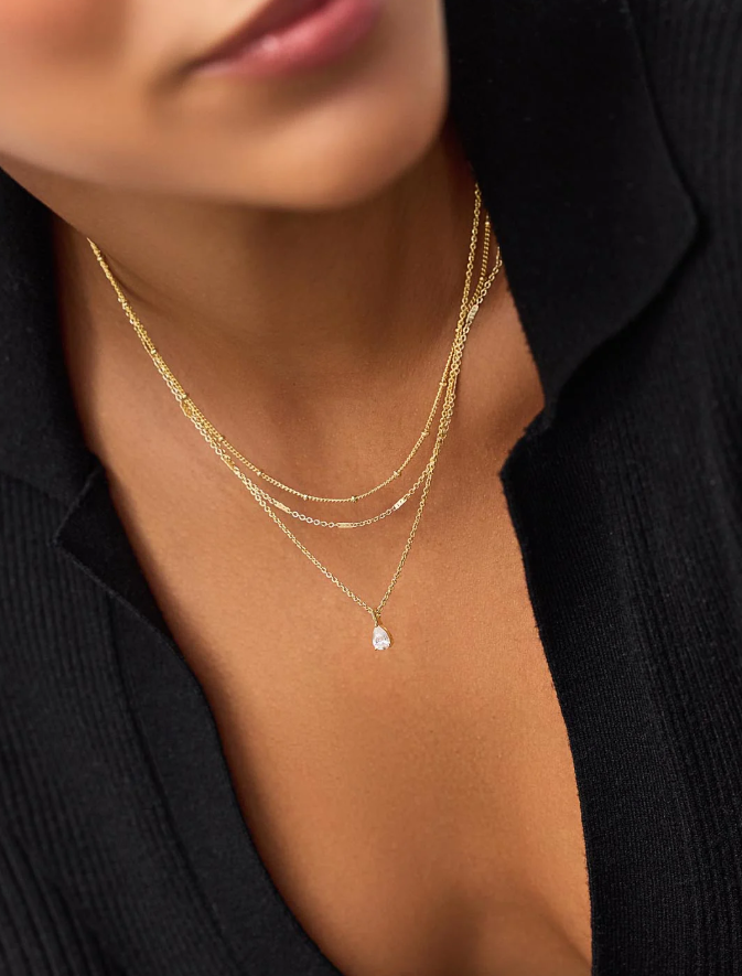 ANA LUISA DELICATE SOLITAIRE PENDANT- ELISE PENDANT