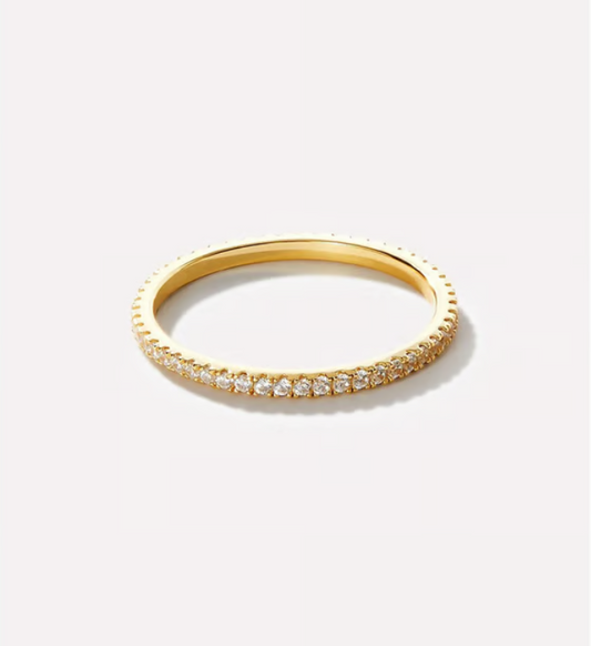 ANA LUISA ETERNITY RING GOLD - CELINE SIZE 6