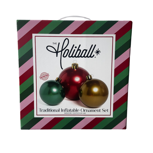 TRADITIONAL VINTAGE HOLIBALL SET OF THREE