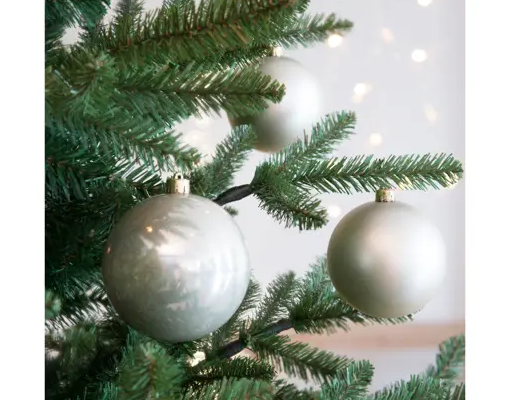 4'' BEIGE BAUBLES POLYSTYRENE MIX SET OF 4