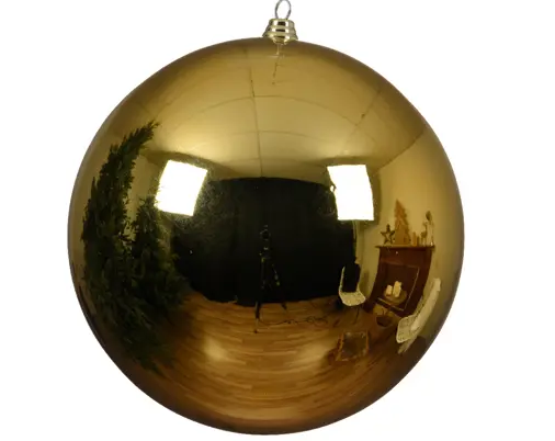 8'' GOLD BAUBLES SHATTERPROOF SHINY