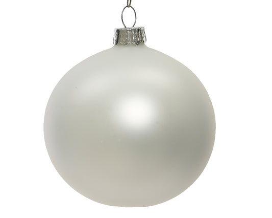 BAUBLES GLASS MATT-WINTER WHITE