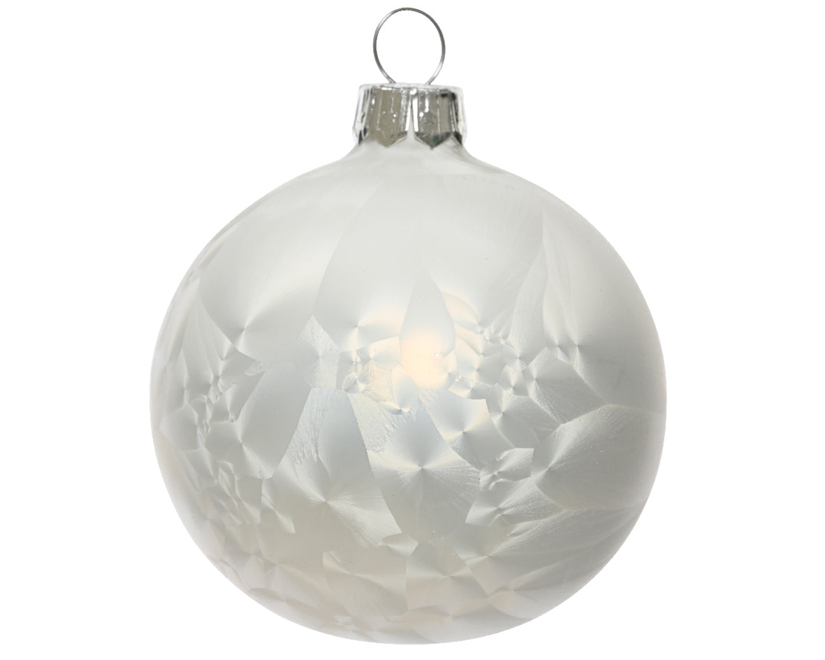 BAUBLES GLASS MATT-WHITE ICE LACQUER