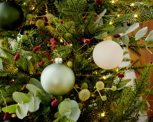 BAUBLES GLASS MATT-WOOL WHITE