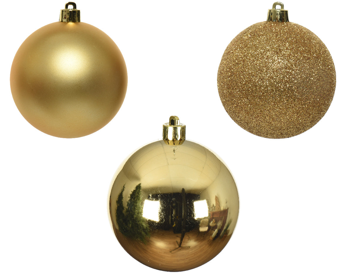 BAUBLES SHATTERPROOF SHINY,MATT-SILVER GLITTER MIX