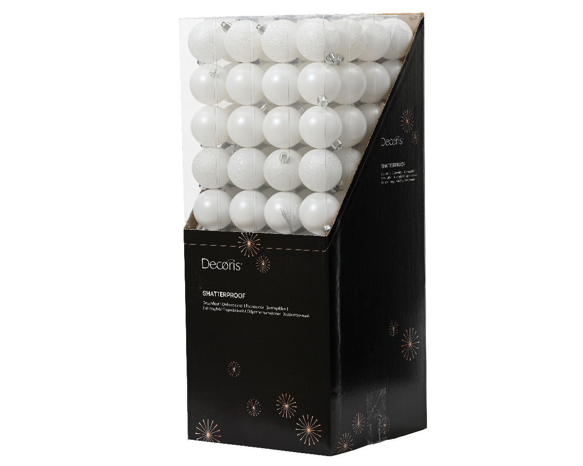 BAUBLES SHATTERPROOF GLITTER, MAT MIX-WINTER WHITE