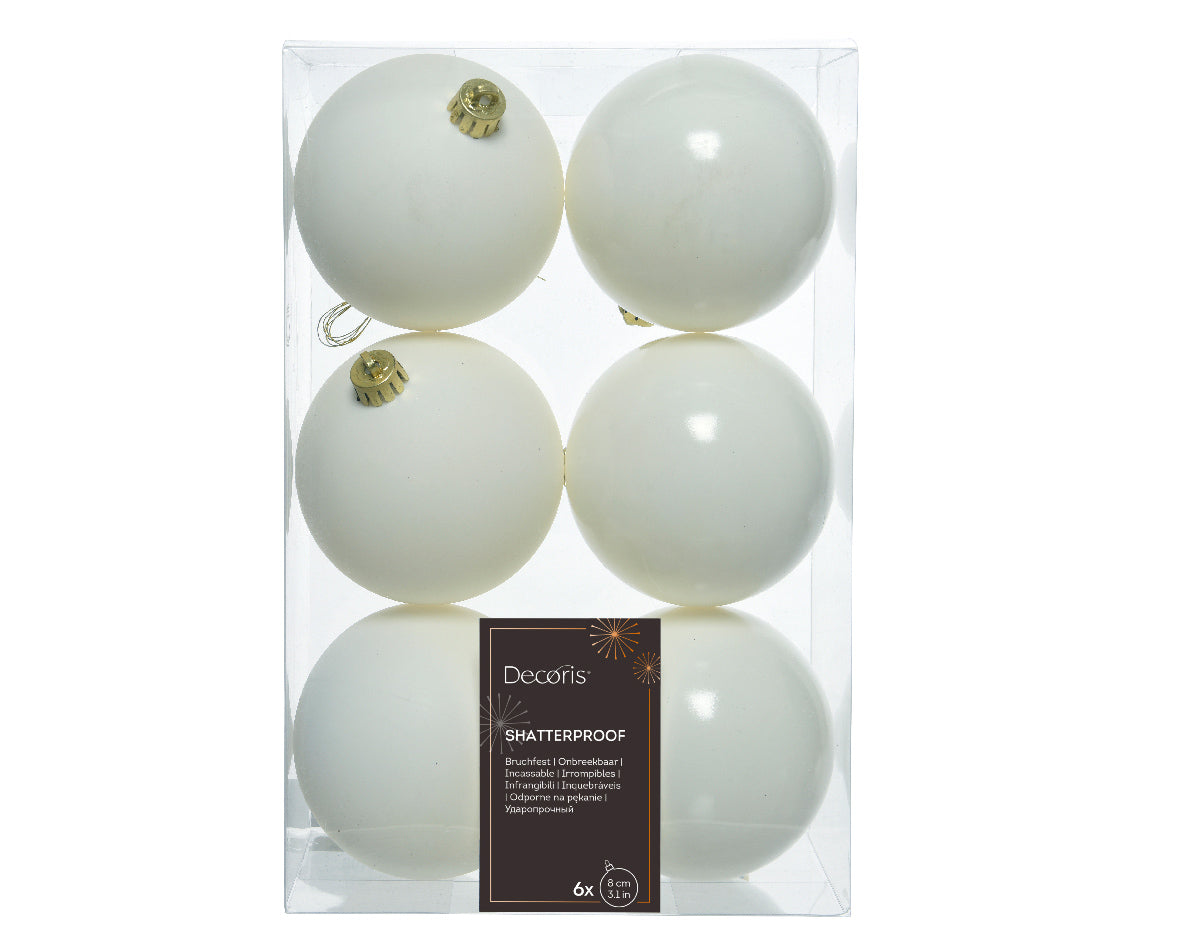 BAUBLES SHATTERPROOF MIX-WOOL WHITE