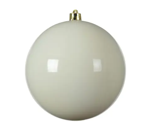 8'' WOOL WHITE BAUBLES SHATTERPROOF MATT