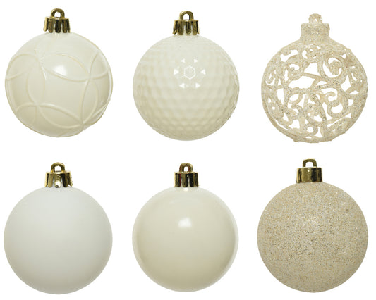 BAUBLE SHATTERPROOF MATT,SHINY,GLITTER MIX