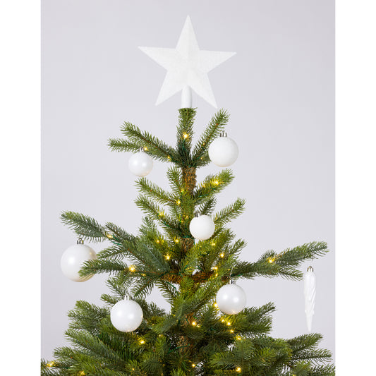 BAUBLES SHATTERPROOF MATT,GLITTER MIX-WINTER WHITE