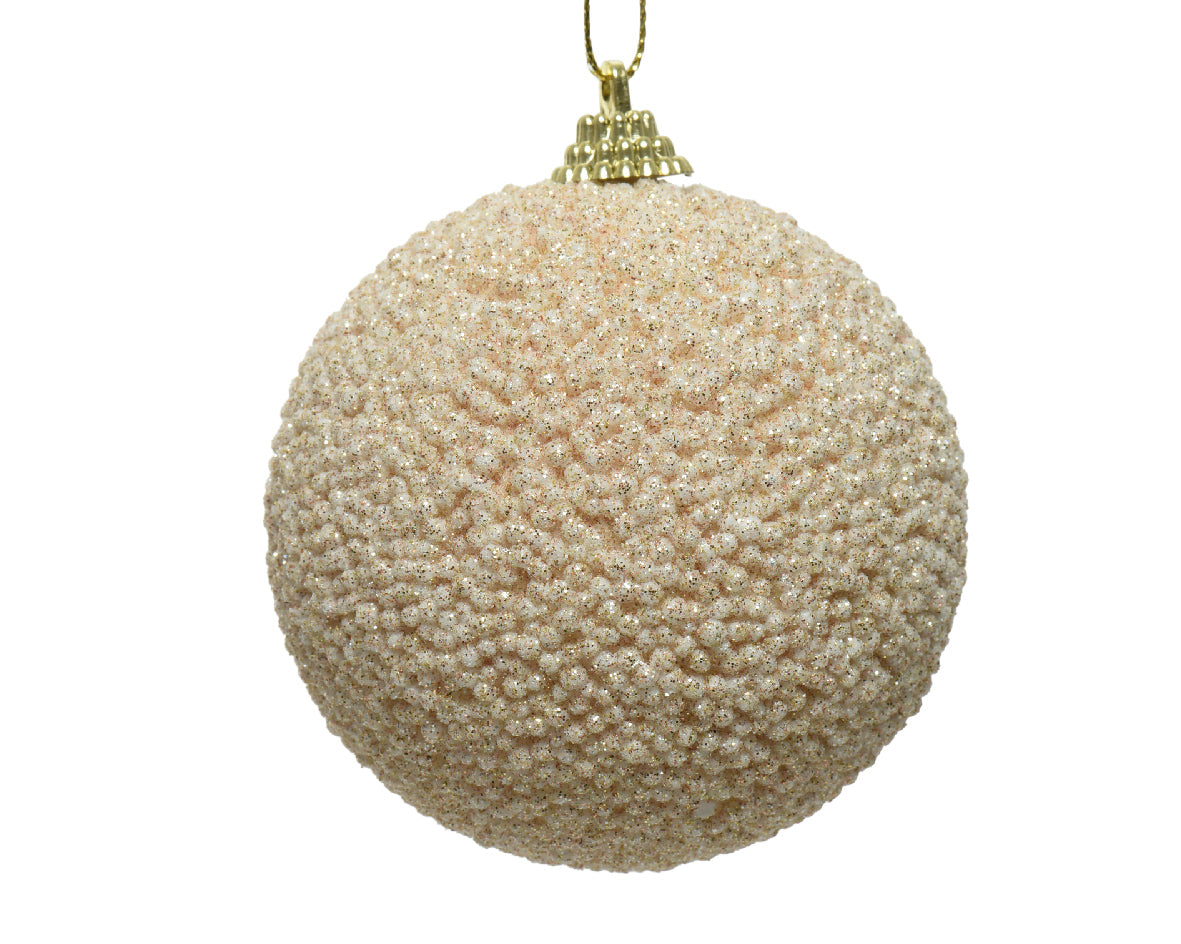 BAUBLE FOAM GLITTER BEADS- PEARL
