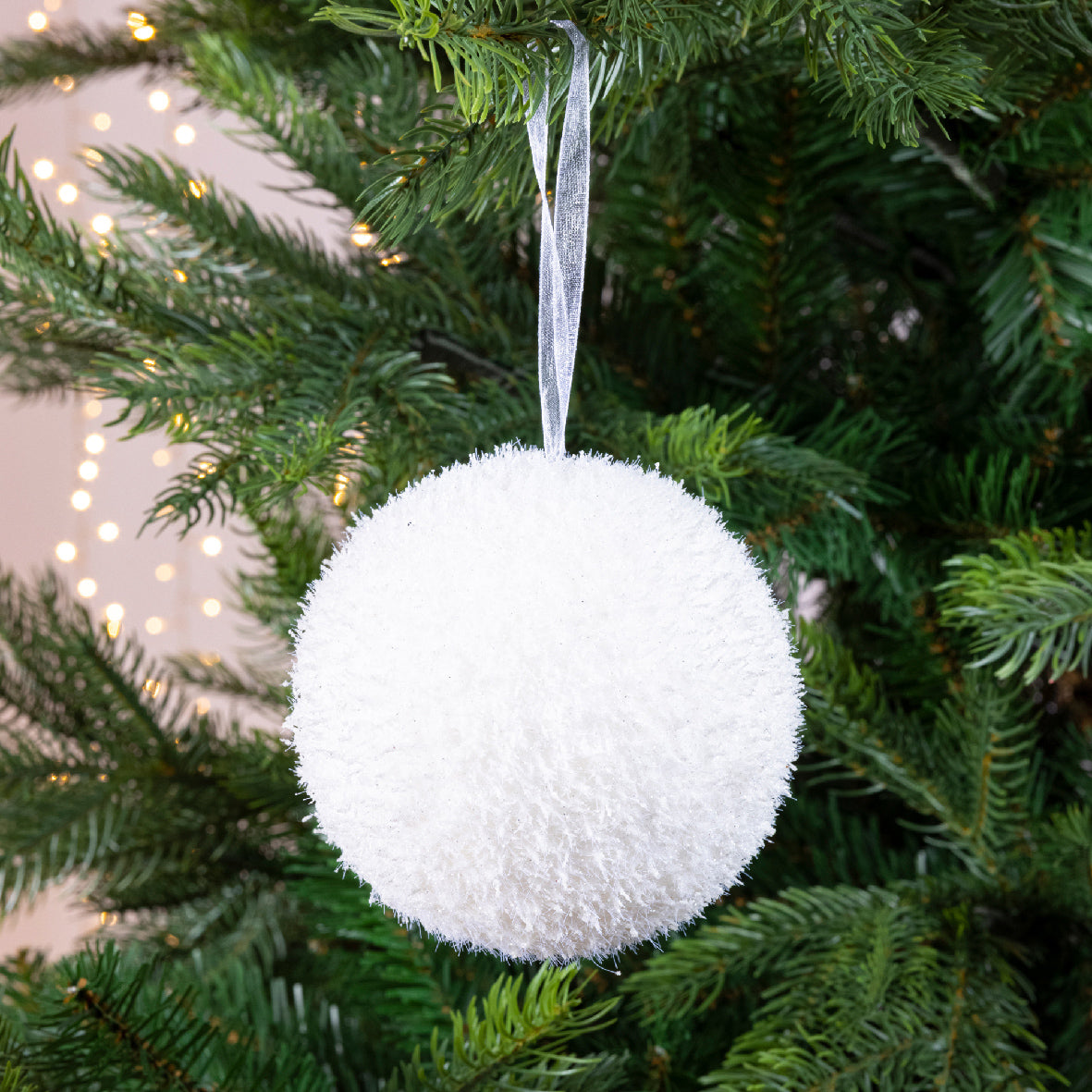BAUBLE FOAM ICE-WHITE