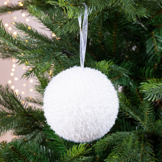 BAUBLE FOAM ICE-WHITE