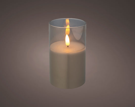 LED WICK CANDLE GLASS