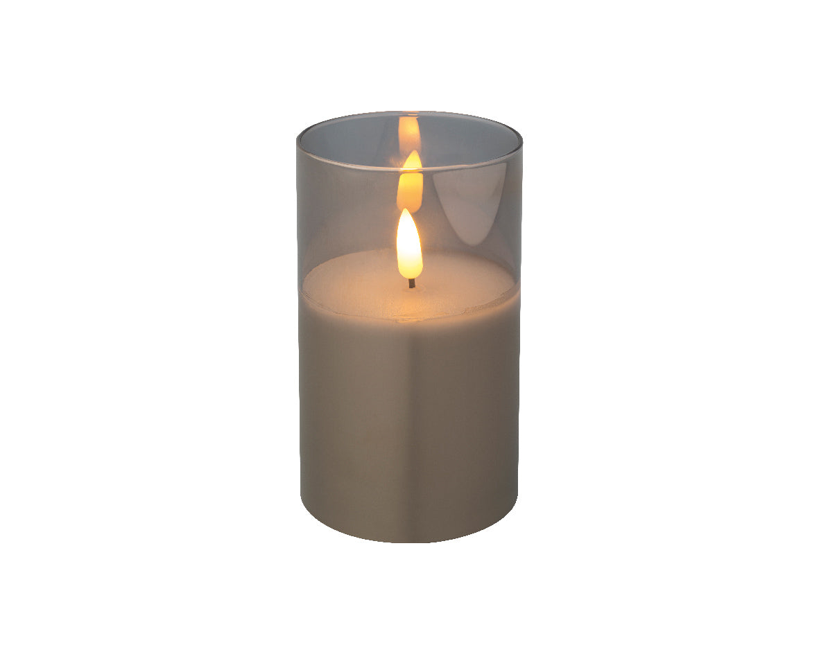 LED WICK CANDLE GLASS