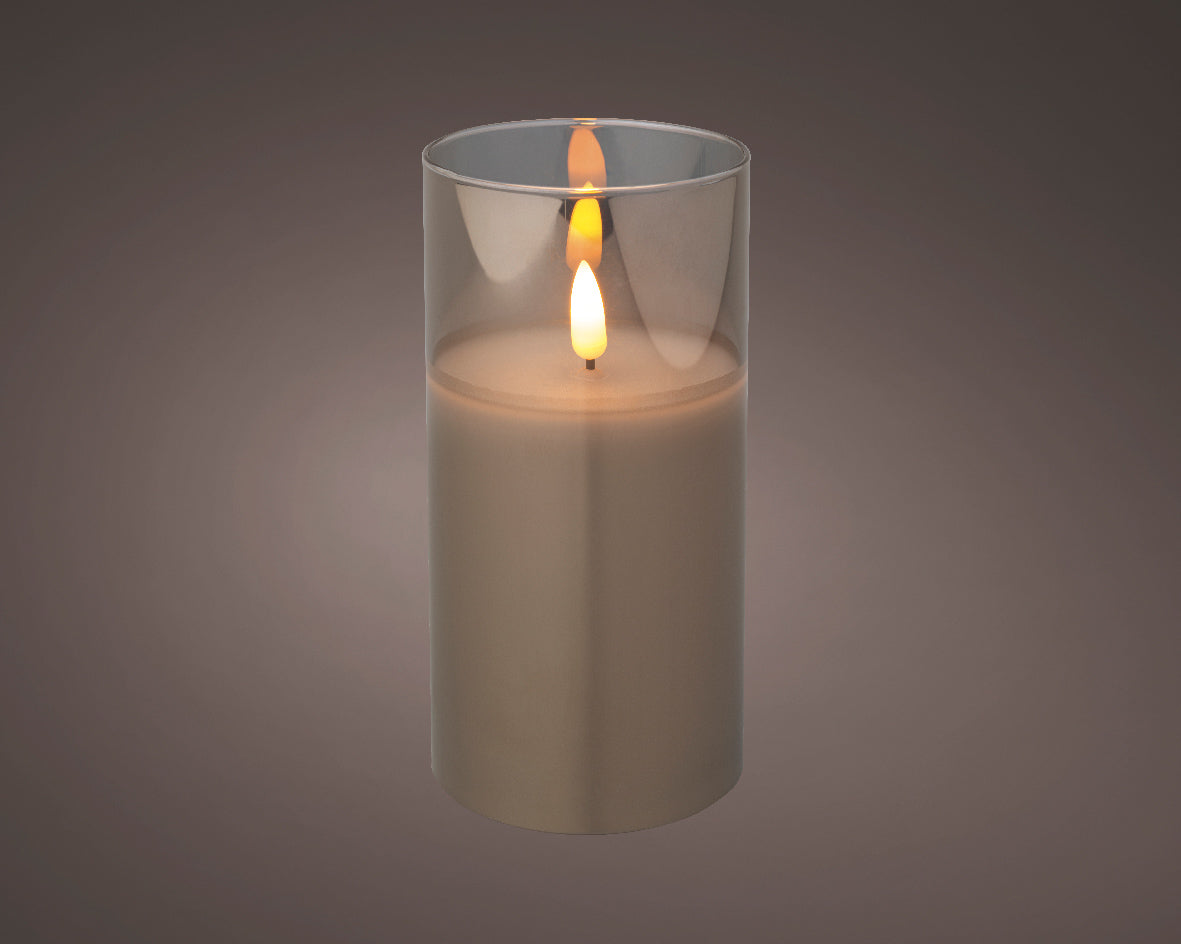 LED WICK CANDLE GLASS BO INDOOR