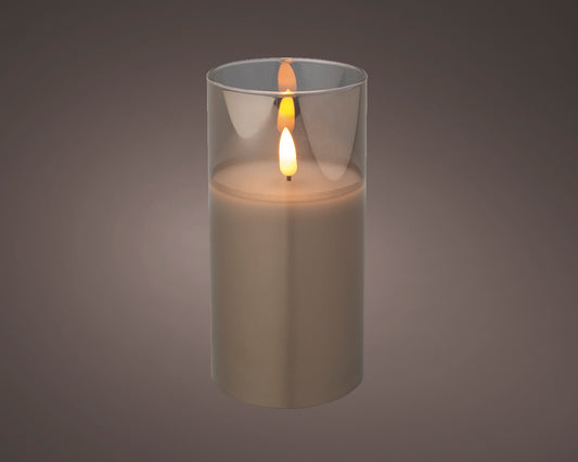 LED WICK CANDLE GLASS BO INDOOR