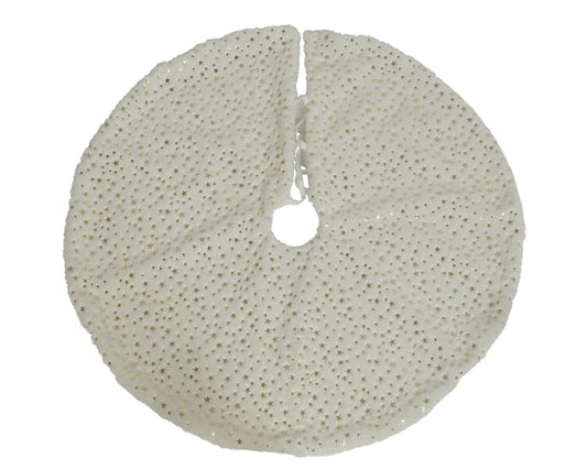 TREE SKIRT POLYESTER-WHITE