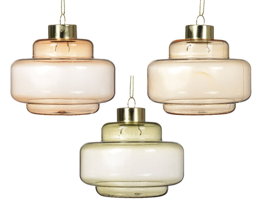 ORNAMENT GLASS 3 COLOR ASST
