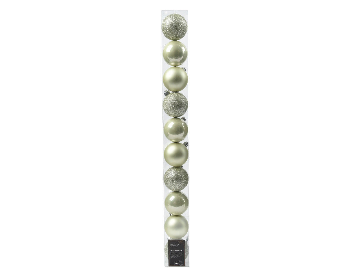 BAUBLES SHATTERPROOF MIX-WHITE MINT