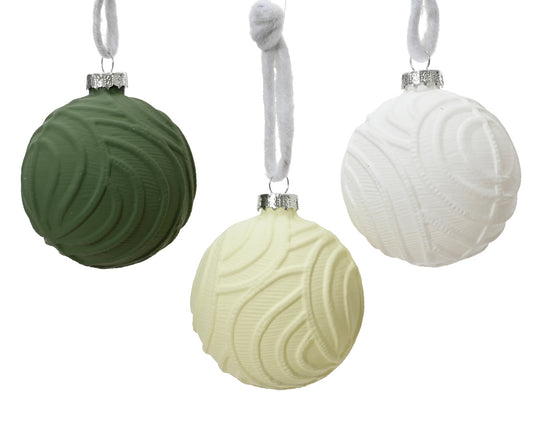 BAUBLES GLASS W/3 ASST