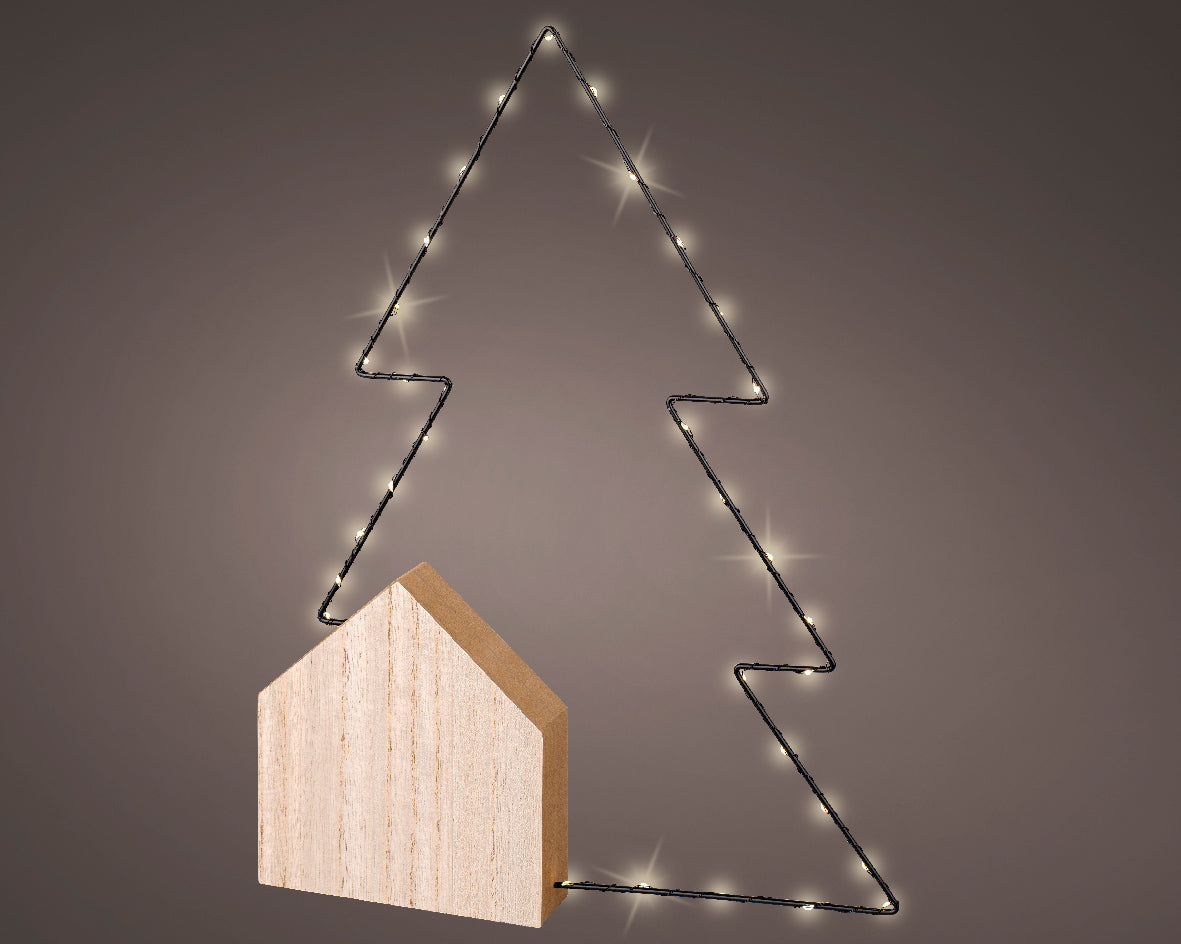 MICRO LED FRAME PLYWOOD STEADY INDOOR-BLACK/WARM