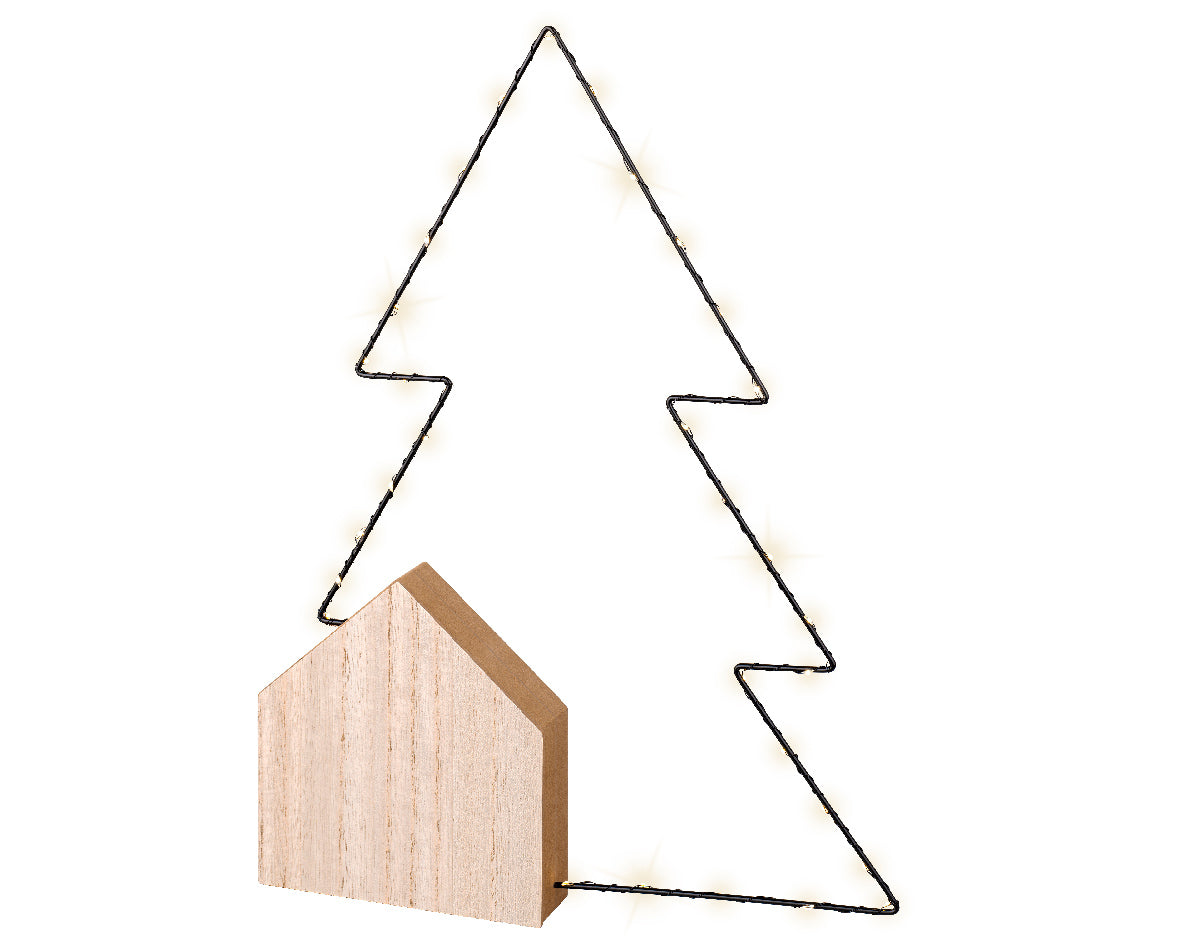 MICRO LED FRAME PLYWOOD STEADY INDOOR-BLACK/WARM