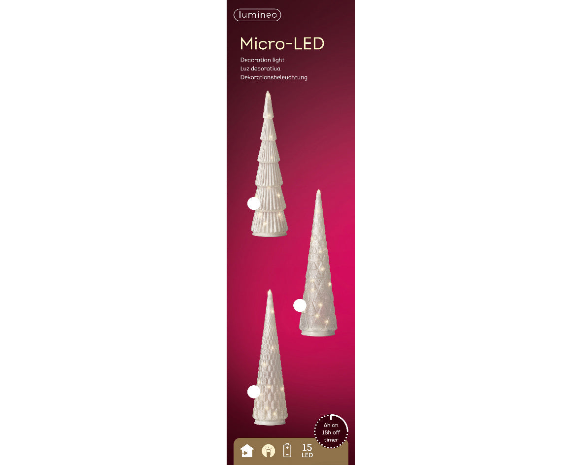 MICRO LED TREE GLASS STEADY INDOOR-FROST