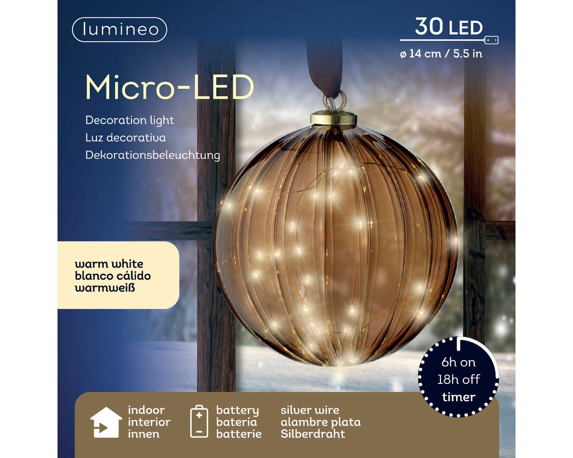 MICRO LED BALL STEADY INDOOR-BROWN/WARM WHITE