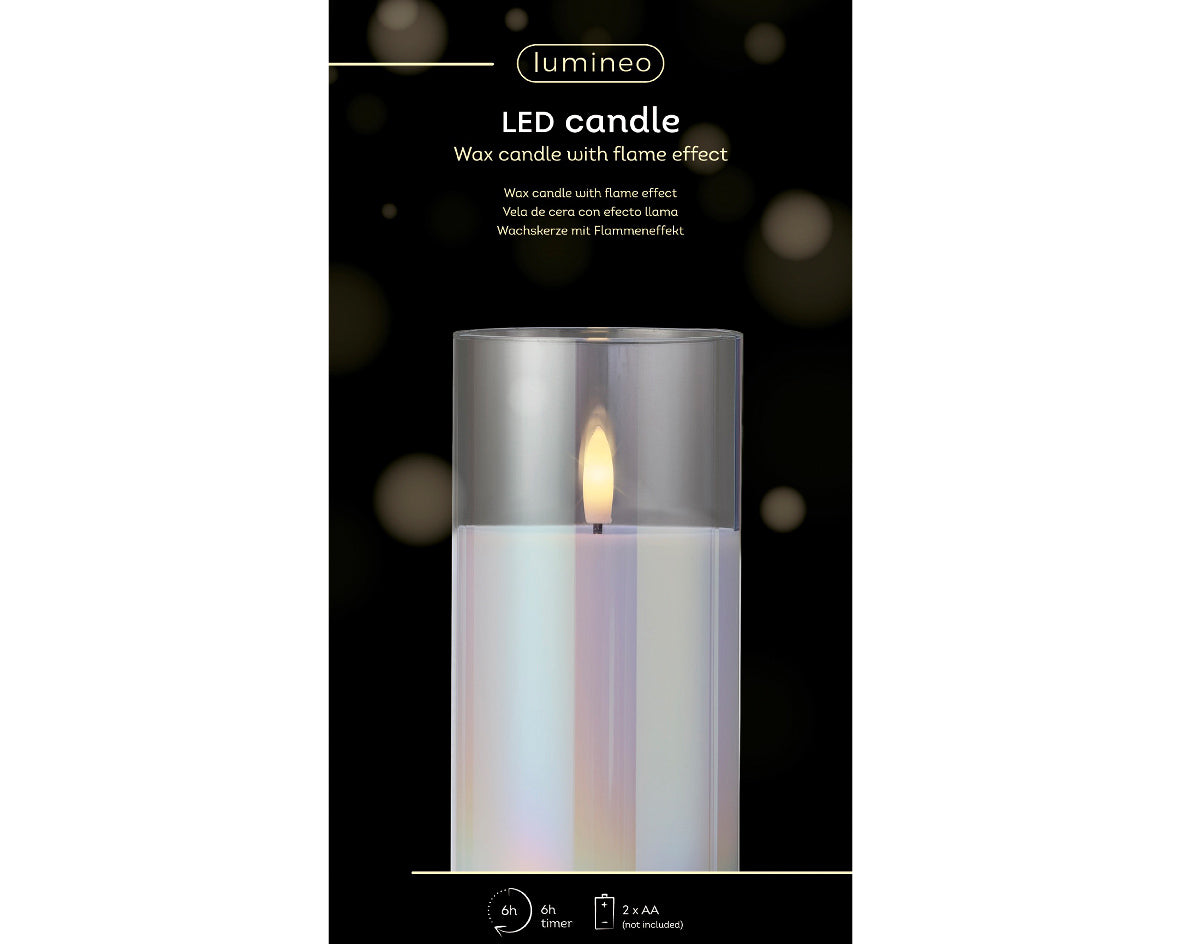 LED WICK CANDLE GLASS STEADY INDOOR