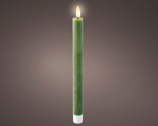 LED WICK DINNER CANDLE WAX STEADY-GREEN