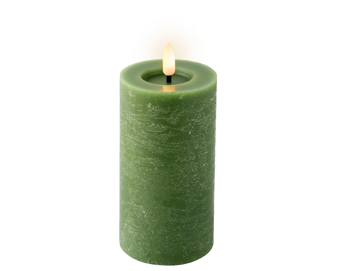 LED WICK CANDLE-GREEN/WARM WHITE