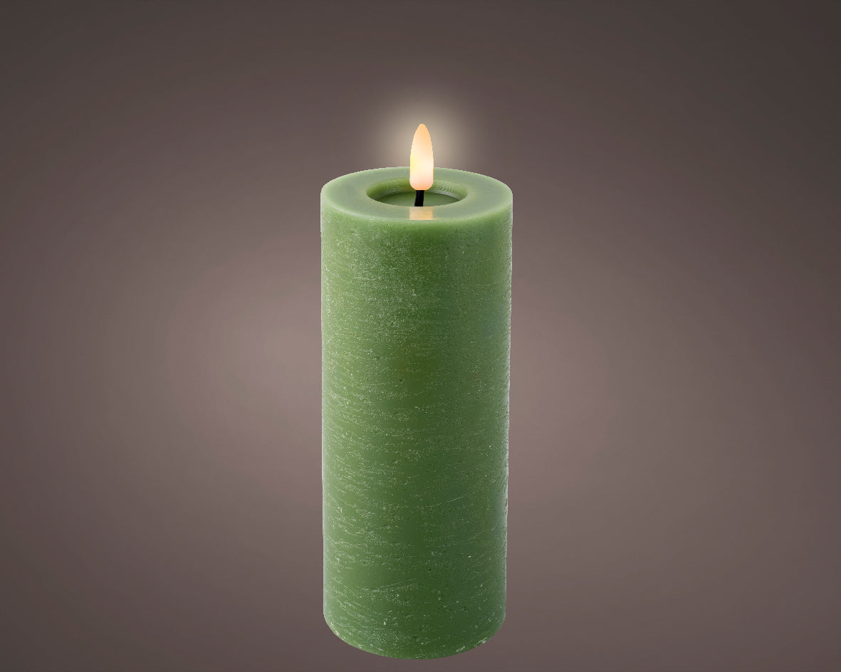LED WICK CANDLE WAX STEADY INDOOR-GREEN