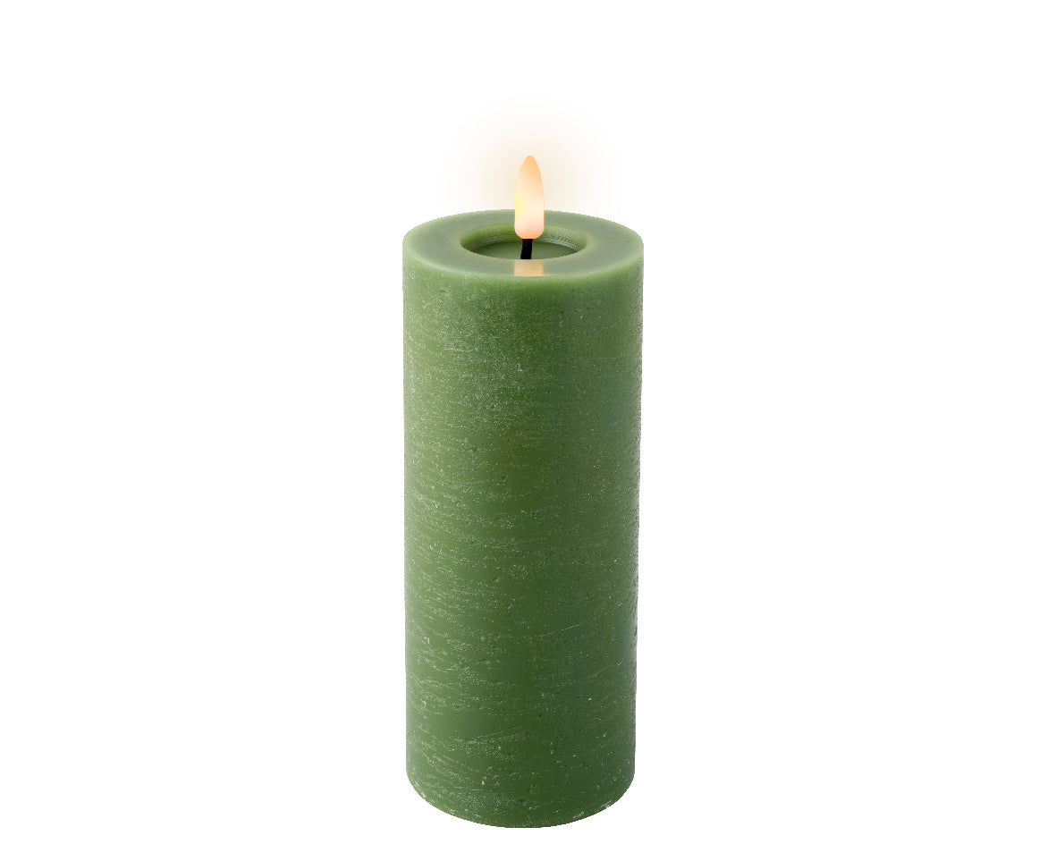 LED WICK CANDLE WAX STEADY INDOOR-GREEN