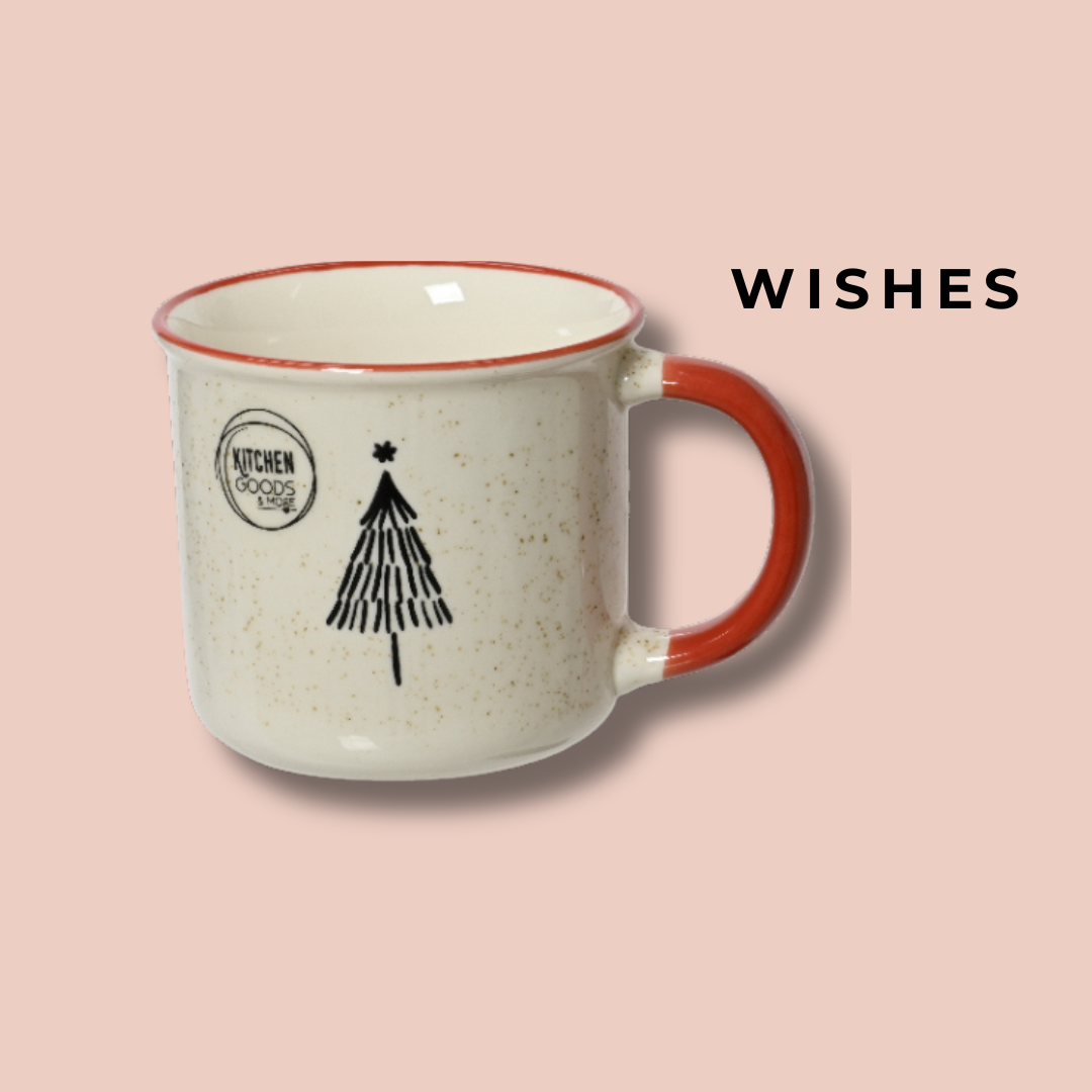 MUG PORCELAIN 2ASST-WHITE /RED