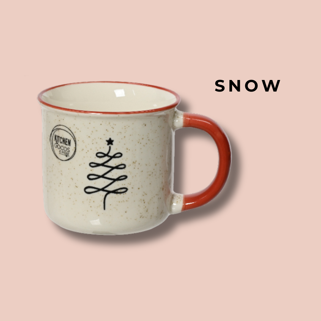 MUG PORCELAIN 2ASST-WHITE /RED