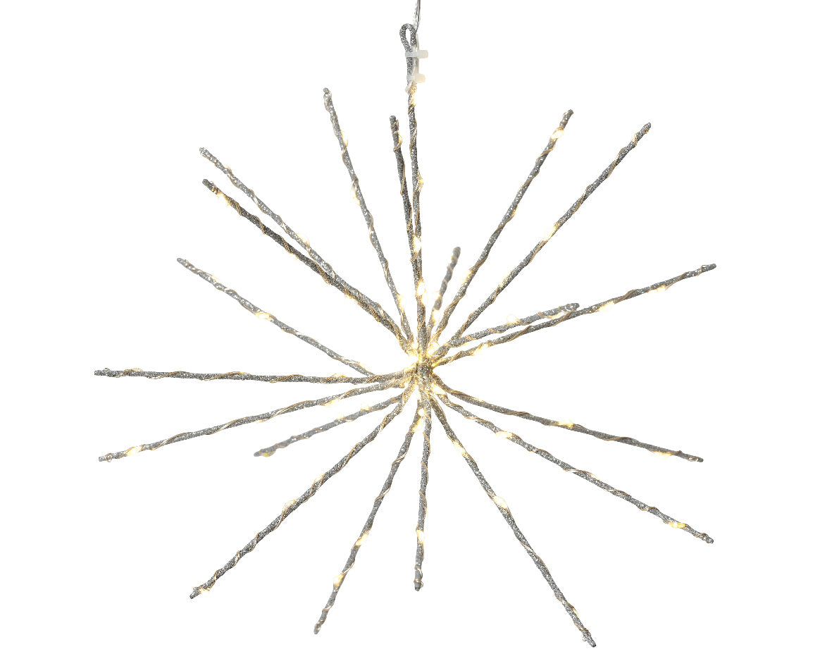 MICRO LED POPLESTAR LIGHTS FLASHING-SILVER
