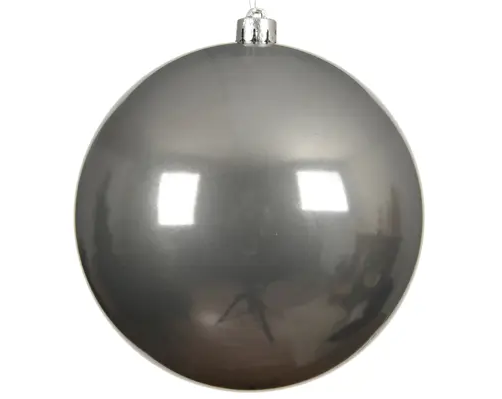 8'' SOFT GREY BAUBLES SHATTERPROOF MATT