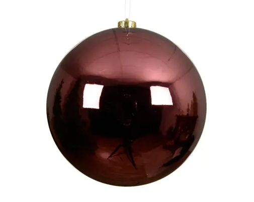 8'' CABERNET BAUBLES SHATTERPROOF MATT