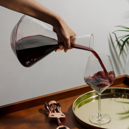 ANGLED CRYSTAL WINE DECANTER