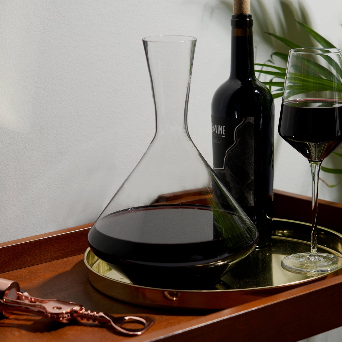 ANGLED CRYSTAL WINE DECANTER