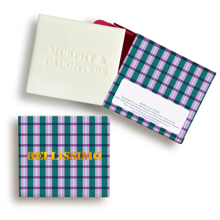 MURPHY & DAUGHTERS MESSAGE ON SOAP 6.5OZ - BELLISIMO - GREEN TEA