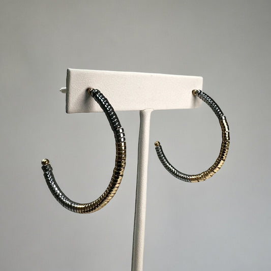 GS// P/P   METAL DISC BEARD HOOPS/ TWOTONE