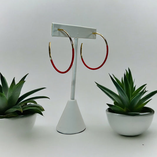 HALF COLOR COATED HOOPS/ RED