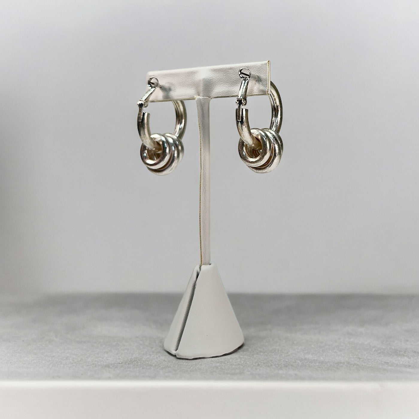 CIRCLE LINK HOOPS/SILVER